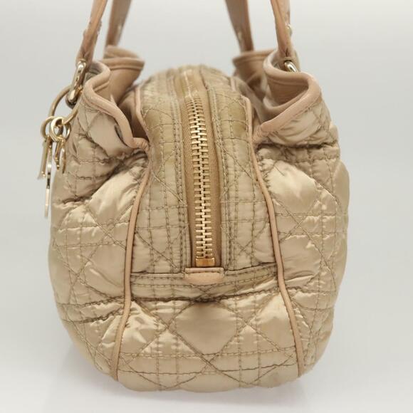 DIOR Canage Hand Bag Nylon Beige Gold - Picture 4 of 14